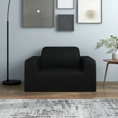 Immagine prodotto di The Living Store Copridivano elasticizzato in jersey di poliestere nero