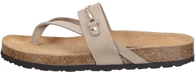 Produktbild von Dr. Brinkmann Damen Pantolette Zehentrenner mit Spange 700863, Größe:37 EU, Farbe:Beige
