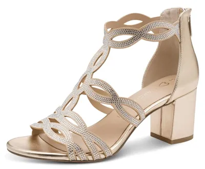 Productafbeelding van MARCO TOZZI Dames sandalen. Materiaal: combinatie van textiel en synthetisch materiaal. Zachte binnenzool