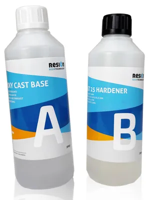 Epoxidharz-Set mit Härter, UV-Schutz, 0,8 kg, kristallklar