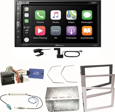 Produktbild von Pioneer AVH-Z5200DAB Android Auto Einbauset für Opel Vectra C Meriva Vivaro Combo