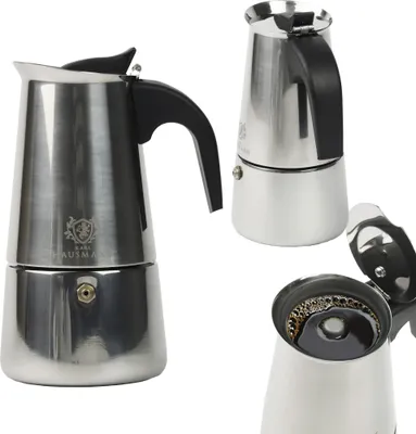Produktbild von Classic Kaffeemaschine Kaffeekanne Für 4 Tassen Kaffee (200 Ml) Induktion Silber