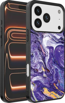 Obrázok produktu pre Fit pre iPhone 17 Pro Max Phone Case with Purple Gold Marble Print - TPU Backcover Case Purple Gold Marble Design - Purple Gold - Smartphonica