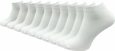 Produktbild von Gawilo  Sneaker Socken 100% Baumwolle | Beste Qualität, Perfekte Passform | Herren (10 Paar), Weiss / 47 - 50