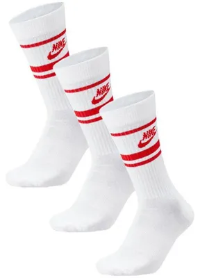 Obrázek produktu pro Nike NK Nsw Everyday Essential Cr DX5089 102 – ponožky. Barva: bílá, červená. Určení: uni. Velikost: S