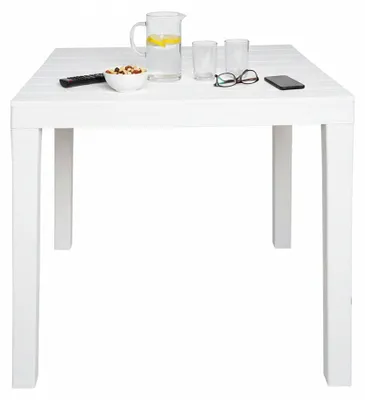 Produktbild von Quadratischer Gartentisch Farbe: white 78x78x72cm Modell: bali ipae progarden
