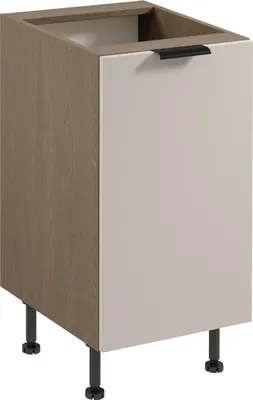 Produktbild von Küchenunterschrank 45 cm ohne Arbeitsplatte Küchenmöbel Küchenschrank, Sorento D45 Beige/Eiche