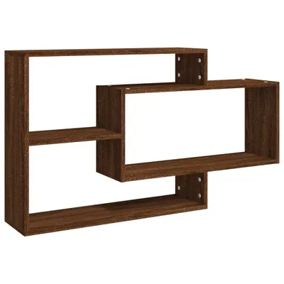 Obrázek produktu pro vidaXL Nástěnná police Brown Oak Optics 104x20x58,5 cm výrobek ze dřeva