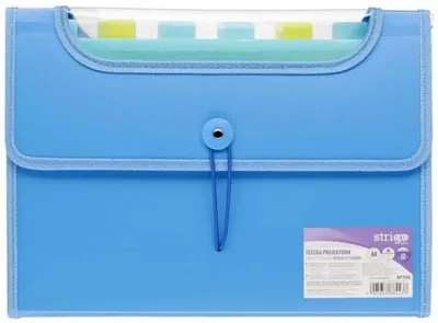 Immagine prodotto di Cartella A4 Vfile con 12 divisori blu STRIGO