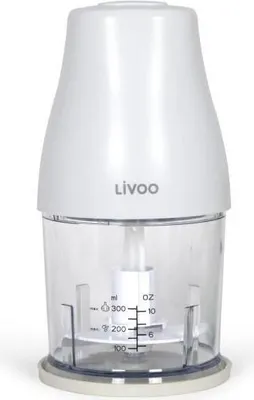 Obrázok produktu pre LIVOO drvič 300 ml, 400 W, 1 turbo rýchlosť, 2 nerezové nože, biela farba