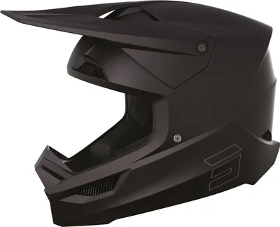 Produktbild von Shot Race Solid Motocross Helm, schwarz matt, XL (61/62)