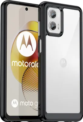 Obrázek produktu pro Pouzdro pro Motorola Moto G73 průhledné, nárazuvzdorné TPU silikonové ochranné pouzdro černé
