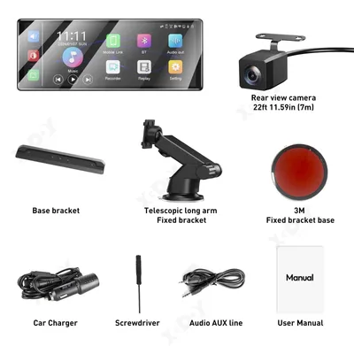Obrázok produktu pre Navigačný systém do auta - Autokamera - GPS navigácia - Bezdrôtové pripojenie - 4K DVR - Bluetooth audio