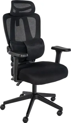 Produktbild von CLP Bürostuhl Altamont höhenverstellbar drehbar ergonomisch mit Kopfstütze schwarz