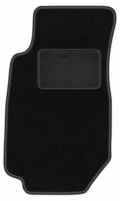 Productafbeelding van Velours bestuurdersmat voor Ford Granada 1972-1985 (sedan) – zwart, op maat – Wielganizator LUX