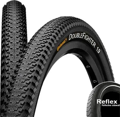 Produktbild von Continental Double Fighter Iii 180 Tpi Sport 26´´ X 1.90 Steifer Mtb-reifen Schwarz 26´´ x 1.90 Schwarz 26´´ x 1.90