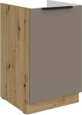 Produktbild von LUNARA Unterschrank für Spülbecken – Breite 50 cm, Dunkelbeige/Eiche Artisan