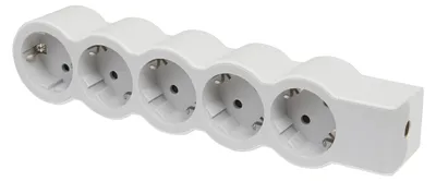 Immagine prodotto di Presa piatta Legrand 5x presa di corrente, senza cavo bianco-grigio 694577