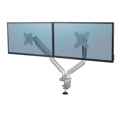Produktbild von Fellowes Platinum Series - Befestigungskit - einstellbarer Doppelarm - für 2 Monitore - Aluminium - Silber - Bildschirmgröße: bis zu 68,6 cm (bis zu 27 Zoll)