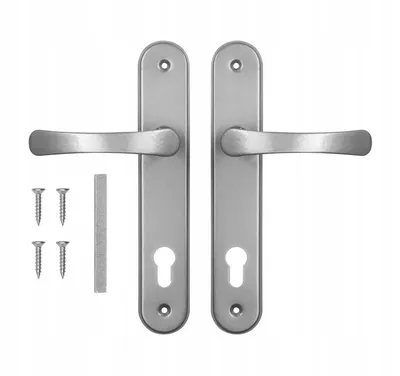 Immagine prodotto di ADGO® Maniglia per porta 60 mm Cilindro argentato Per porte Rosetta rettangolare