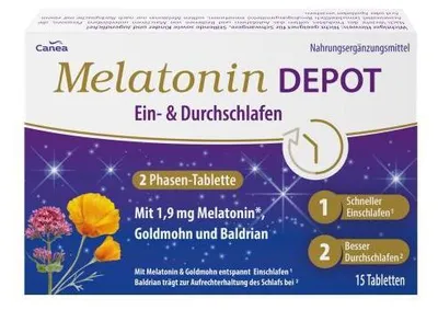 Produktbild von Melatonin Depot Ein- & Durchschlaf-Tabletten 15 St
