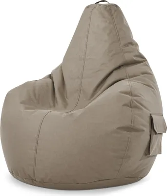 Produktbild von Green Bean® Sitzsack mit Rückenlehne "Cozy" 80x70x90cm - Gaming Chair mit 230L EPS Perlen Füllung - Khaki