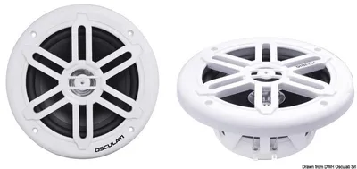 Zdjęcie produktu dla Para głośników dwustożkowych 5,25" - 2x80W - czarny Osculati 29.743.02