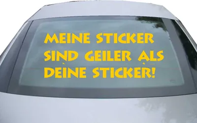 Produktbild von Indigos UG - Aufkleber Heckscheibe & Motorklappe DE2914 - gold - 600x227 mm - Meine Sticker sind geiler - Auto Scheiben Fenster Heckklappe Tuning Racing JDM - Die cut