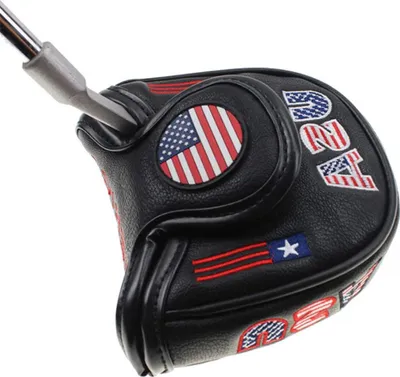 Immagine prodotto di INF Copri Putter da Golf a Semi-Cerchio in Finto cuoio Premium - Protezione Nero