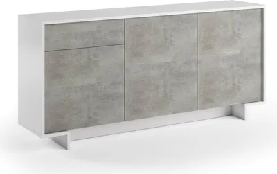 Immagine prodotto di Dmora Credenza Aronne 42x170x78h cm Bianco, un Cassetto 4 Vani Italy