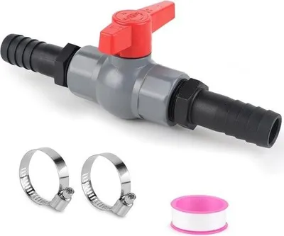 Produktbild von PVC-Schlauchverbinder-Absperrventil für Schwimmbäder – Kugelventil für Schwimmbäder – Kugelventil für Schläuche – 1 Zoll (32 mm), 2 Stück