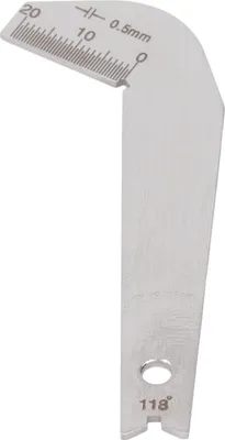Image de Guide d'affûtage pour forets en acier inoxydable, 0,5 mm, angle précis de 118°, outil d'affûtage pour forets