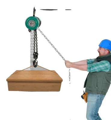 Productafbeelding van Handtakel, draagvermogen 2 ton, hefhoogte 3 meter, materiaal: mangaanstaal en gelegeerd staal, haakrotatie: 360°, bediening: handmatig