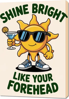 Produktbild von Bild 70x100cm Motivations-Affirmation Retro Vintage für das Wohnzimmer Shine Bright