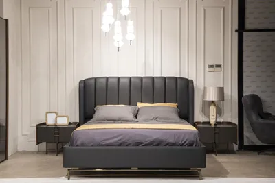 Produktbild von Modern Schlafzimmer Set Bett + 2x Nachttische Design Möbel 3 tlg. Neu