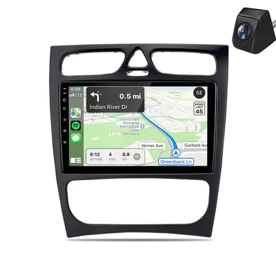 Immagine prodotto di 9 " Autoradio Android 15 per auto, 4+64G, processore 8 core, navigatore GPS, radio DAB+, Wi-Fi, Bluetooth. Compatibile con Mercedes-Benz CLK W209, con comandi al volante