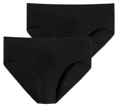 Produktbild von Schiesser Herren Slip 2-Pack Premium Baumwolle - Schwarz - Größe S