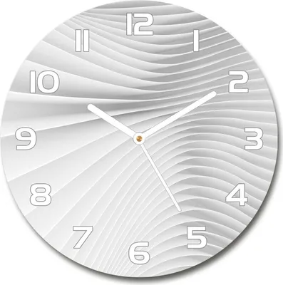 Produktbild von Wanduhr aus Glas 30fi Glasbild Glasuhr Gehärtetes Glas - weisse-zeiger - Abstraction lines