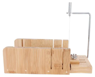 Image de Moule pratique et réglable en bambou pour découper le savon et le pain – Outil de découpe de savon à faire soi-même