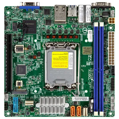 Produktbild von Supermicro Mainboard X13SCL-iF mini-ITX Sockel 1700 DDR5-only Bulk - Mainboard - Intel Sockel 1700 (Core i)
