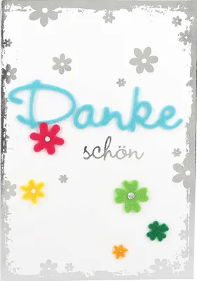 Produktbild von Elegance Klappkarte Grusskarte Geburtstagskarte - Danke! schön