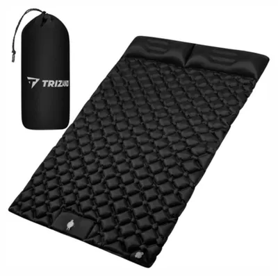 Produktbild von Trizand 27683 Selbstaufblasbare Matratze mit integrierter Pumpe, 120 x 190 cm, schwarz
