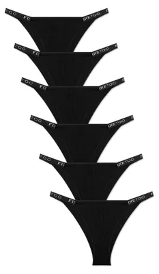 Productafbeelding van FINETOO Damesondergoed, katoen, hoge taille, stringbikini, slip, lage taille, heupen