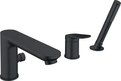 Produktbild von Duravit 3-Loch-Wannenarmatur Wave schwarz matt