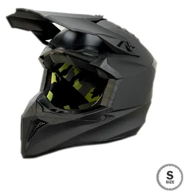 Immagine prodotto di Casco per bambini per moto, ATV, bicicletta – Enduro, Cross – Taglia S (49–50 cm), nero opaco