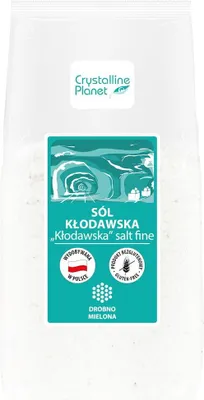 SÓL KŁODAWSKA DROBNO MIELONA BEZGLUTENOWA 600 g - CRYSTALLINE PLANET