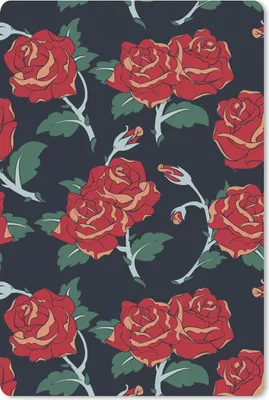 Produktbild von MuchoWow® Mauspad Mousepad Rosen - Blume - Muster - Rot 18x27 cm - Mousepads - Maus Mat - Pad - Mausunterlage