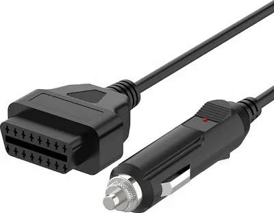 Produktbild von J56C OBDII OBD2 Stromversorgungskabel 16pin Buchse auf DC 12V Zigarettenanzünder 100cm