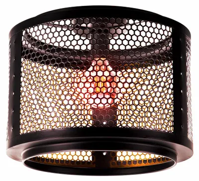 Produktbild von Smart LED Deckenlampe Schlafzimmerleuchte, Gitterschirm gold schwarz