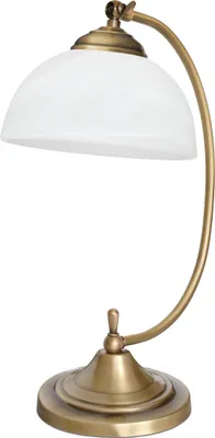 Produktbild von Messing Schreibtischlampe verstellbar Alabaster Glas H41cm Ø19cm E27 Goldpatina 60W flexible Lichtausrichtung Arbeitsplatz klassisch